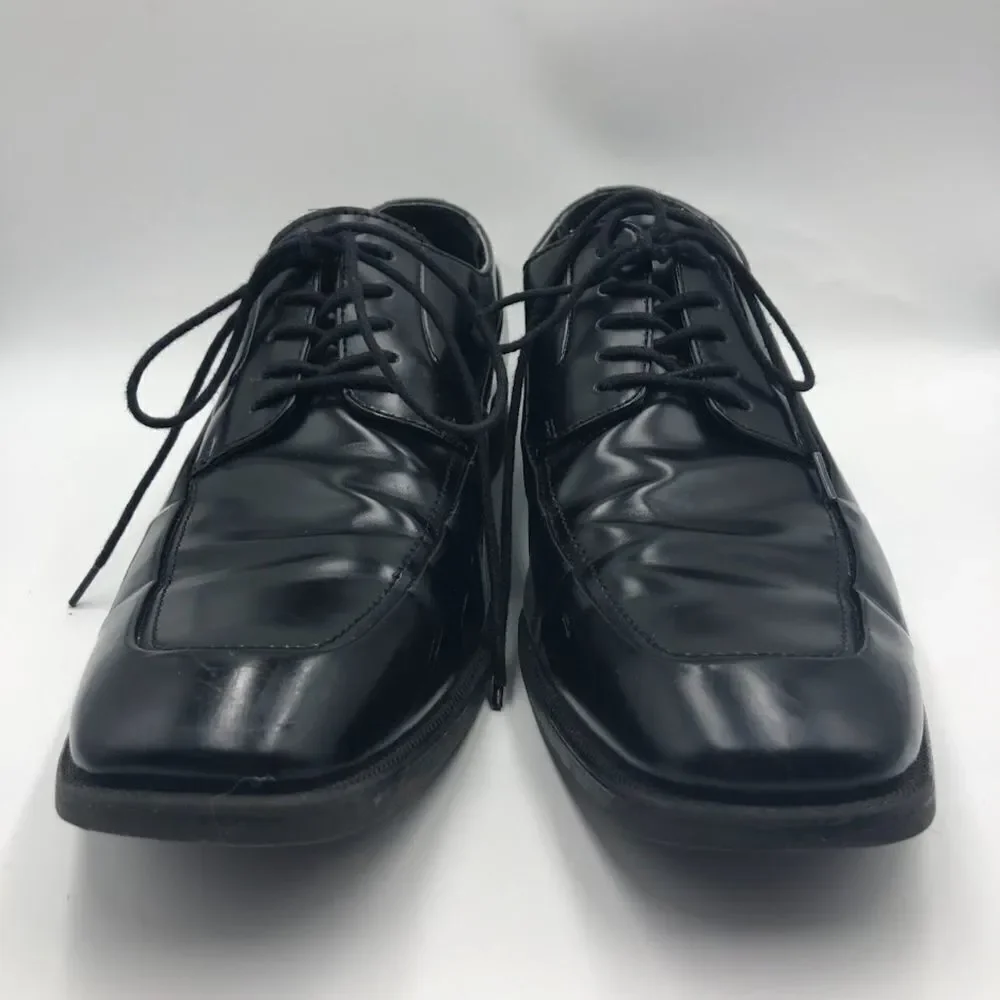 Calvin Klein Men's Elroy Black Lace Up Dress Oxfords Shoes Size 11 Square Toe
